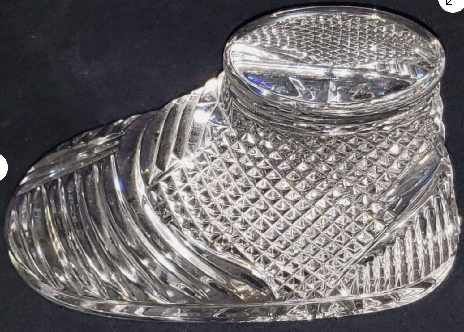 Crystal Waterford Baby Shoe Paperweight