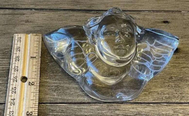 Crystal Baccarat Cherub Paperweight