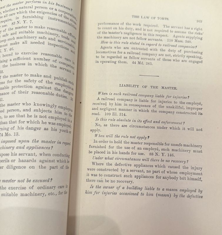 C.C. Walsh Torts Cooley's Torts Callaghan and Co. Chicago