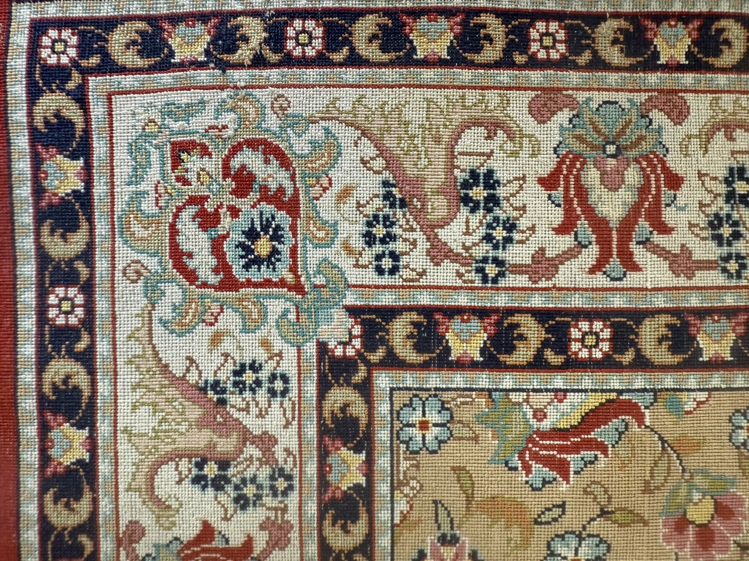 Signed Silk Prayer Rug 1936 KPSI 24&quot; X 16.5&quot;