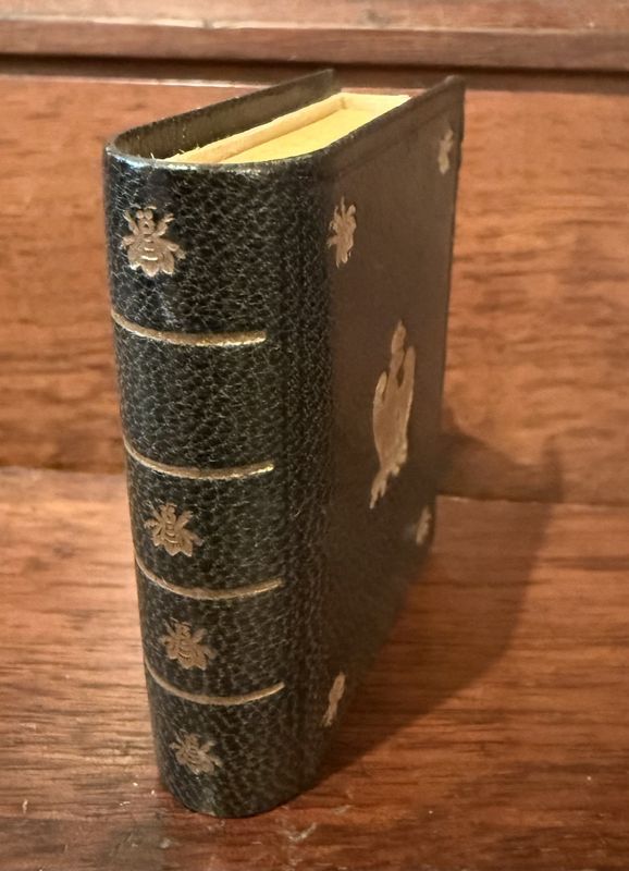 Vintage Leather Bound Mini Book Matchstick Box