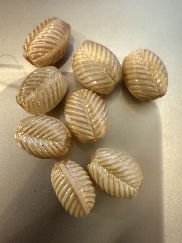 Vintage Glass Bead Cream Colored EACH EACH EACH