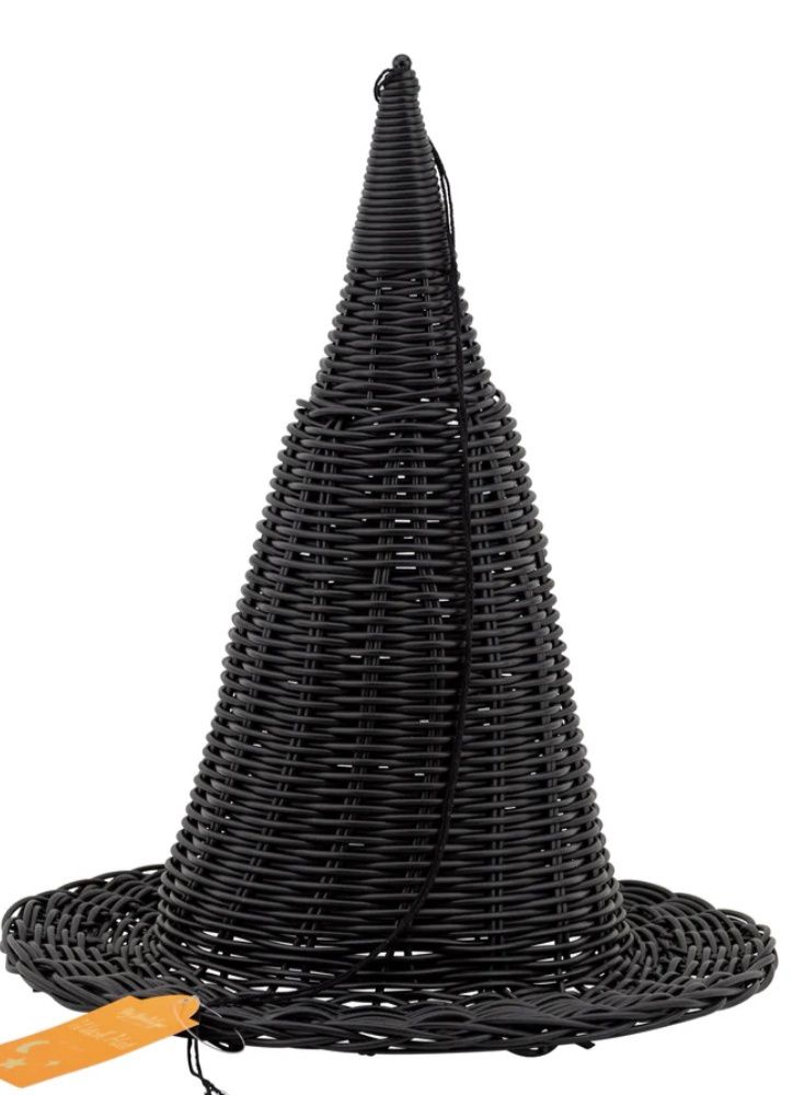 Faux Wicker Woven Witch Hat - 15&quot; Halloween