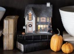 Halloween Eastside Elixirs Glittered Light-Up Building