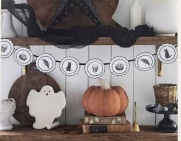 Vintage Layered Halloween Banner