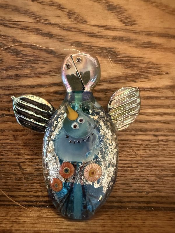 Arts Lampwork Glass Angel Focal Bead Pendant