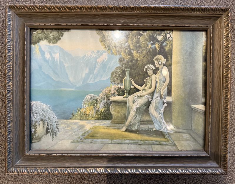 L. Goddard Deco Era Ladies on teh Veranda after Maxfield Parrish