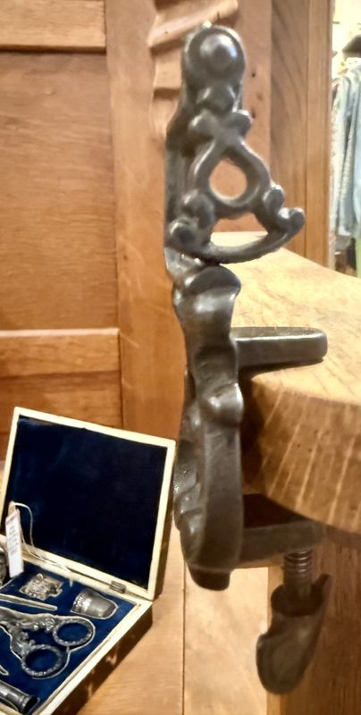 Victorian Iron Thread Guide Clamp