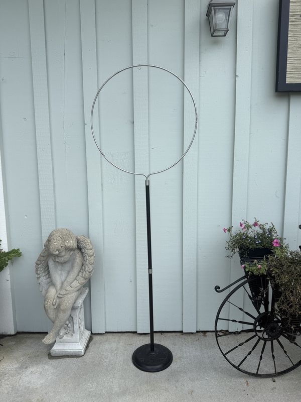 Art Deco Hendryx Bird Stand Circular Hoop No Cage