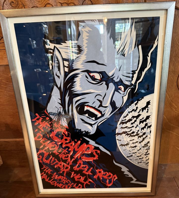 Framed Rock Poster The Cramps at The Warfield Halloween San Francisco