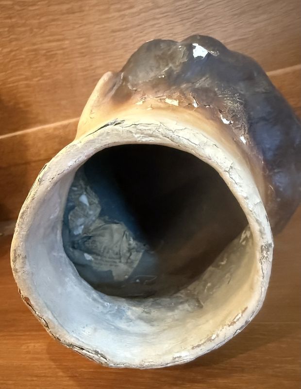 Edwardian Composite Plaster Mannequin Head w/Glass Eyes