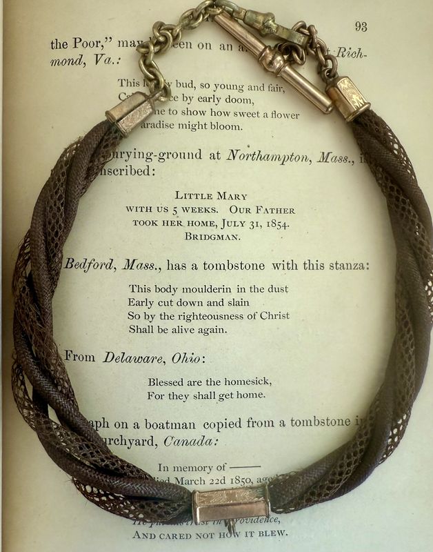 Antique Woven Hair Gold Filled Component Choker