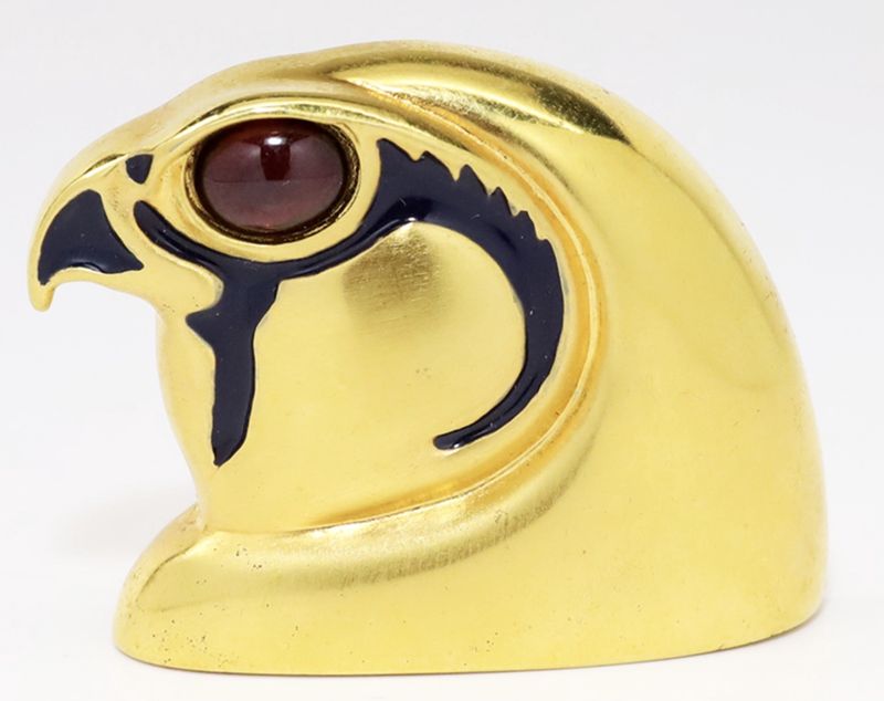 Vintage Signed MMA (Metropolitan Museum of Art) Horus, Egyptian Sky God, Brooch 1.5&quot; long, 1.8&quot; wide