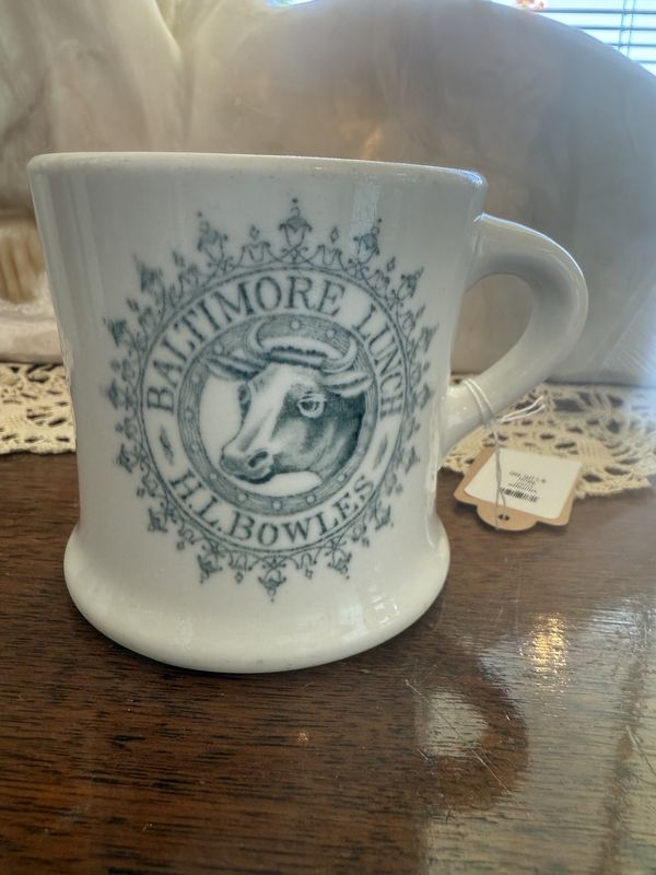 Vintage Cow Mug Baltimore Lunch H.L. Bowles