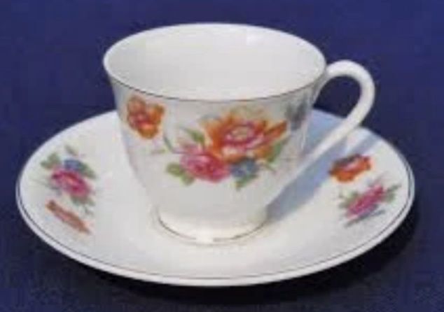 Occupied Japan Jyoto Porcelain Demitasse Cup and Saucer
