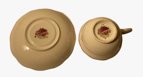 Royal Albert Crown China Roses and Gold Cup and Saucer