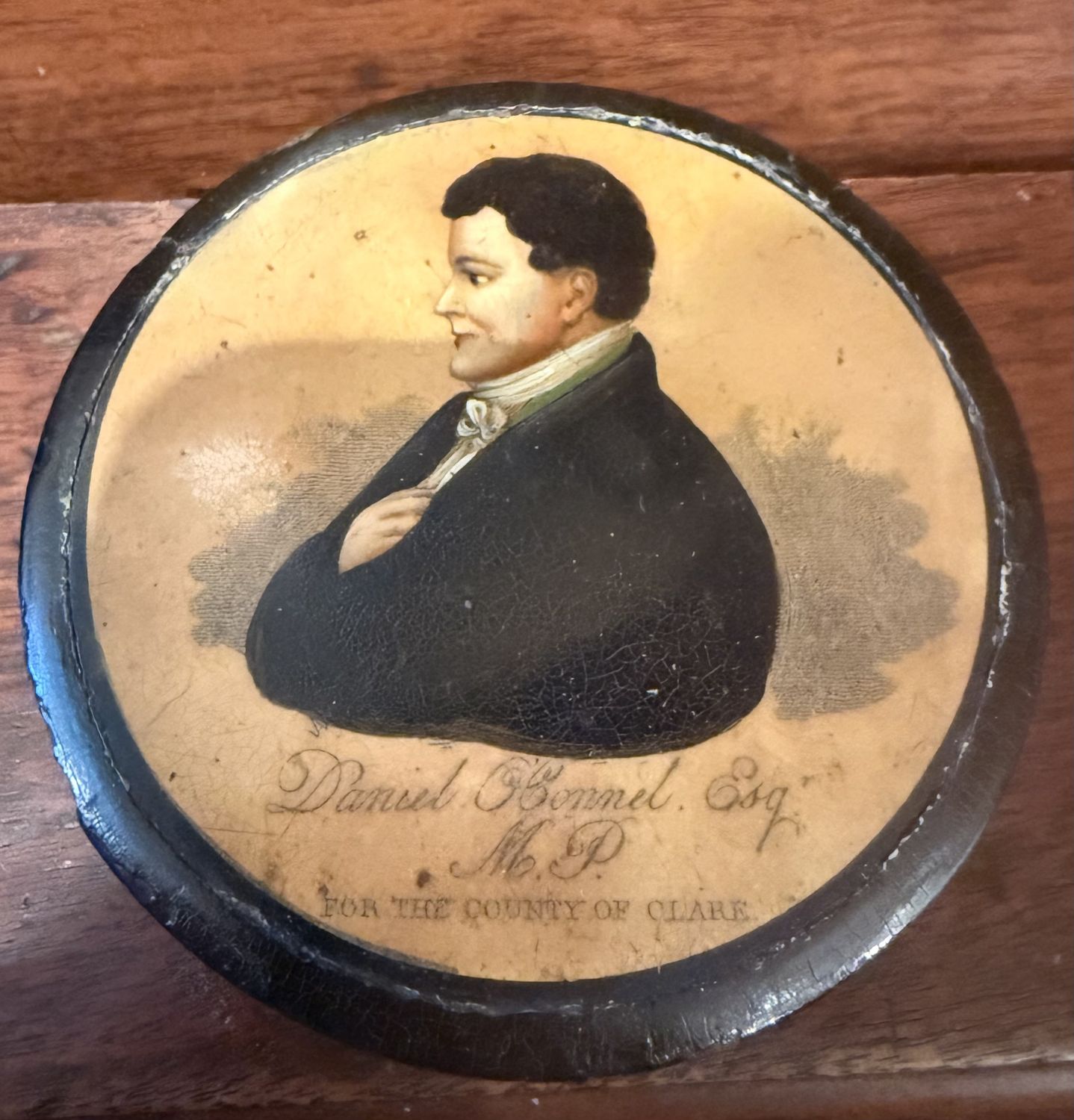 Georgian Snuff/Trinket Box PortraitDaniel O&#39;Connel Esq.  For the County of Clare