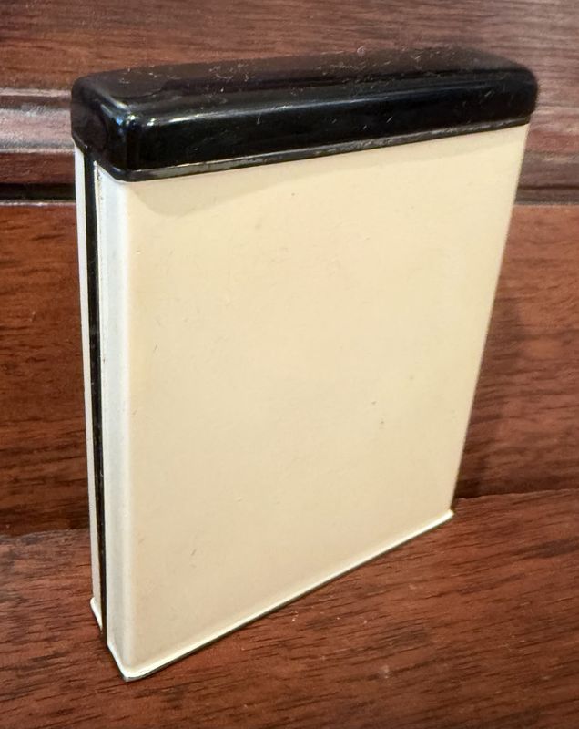 "DUNHILL HAFPAK London" SILVER PLATED CIGARETTE CASE Enameled Spring Case in Original Felt Pouch Circa 1930