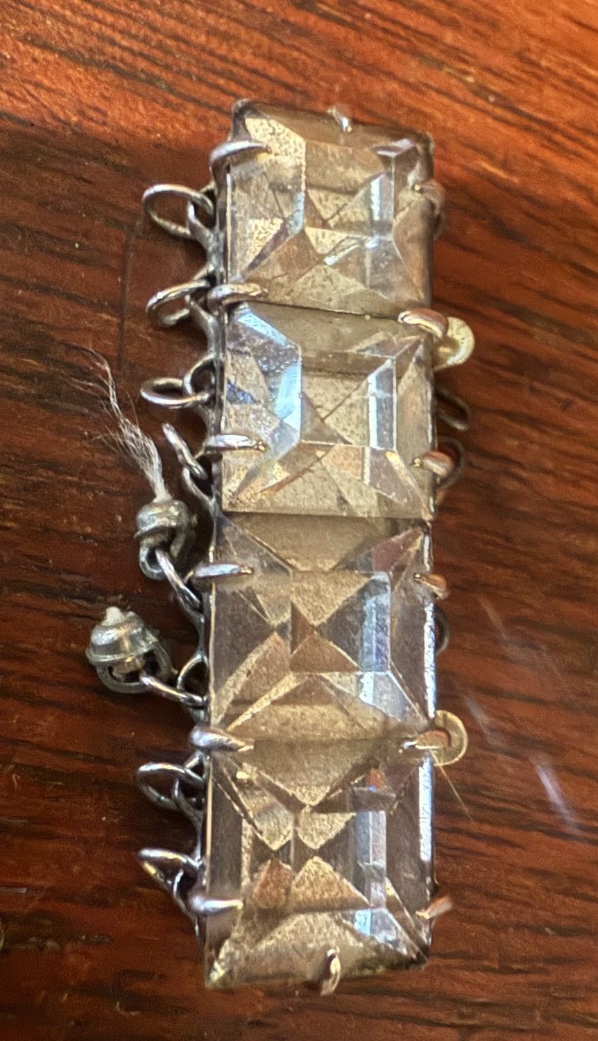 6 Strand Square Rhinestone Clasp