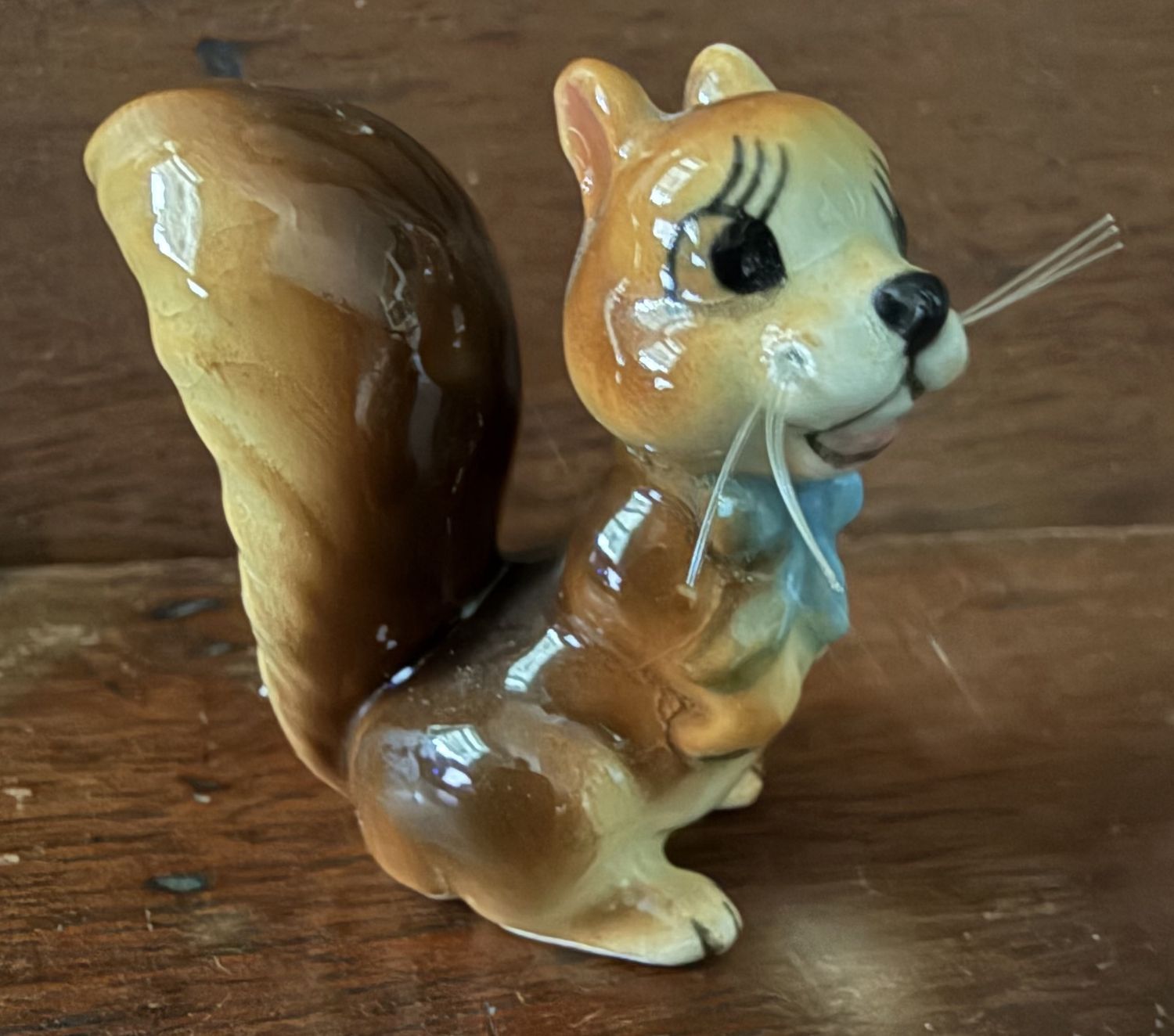 Vintage MiniaturePorcelain Squirrel with Whiskers Kitsch