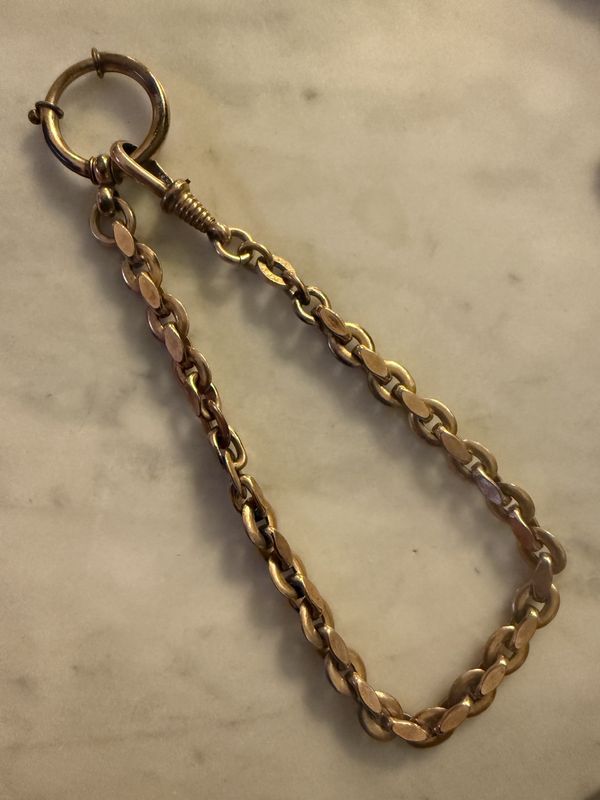 Victorian Watch Chain with Large Bolt Ring