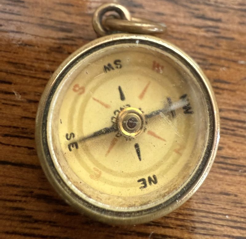 Antique English Gold Filled Compass Fob/Pendant