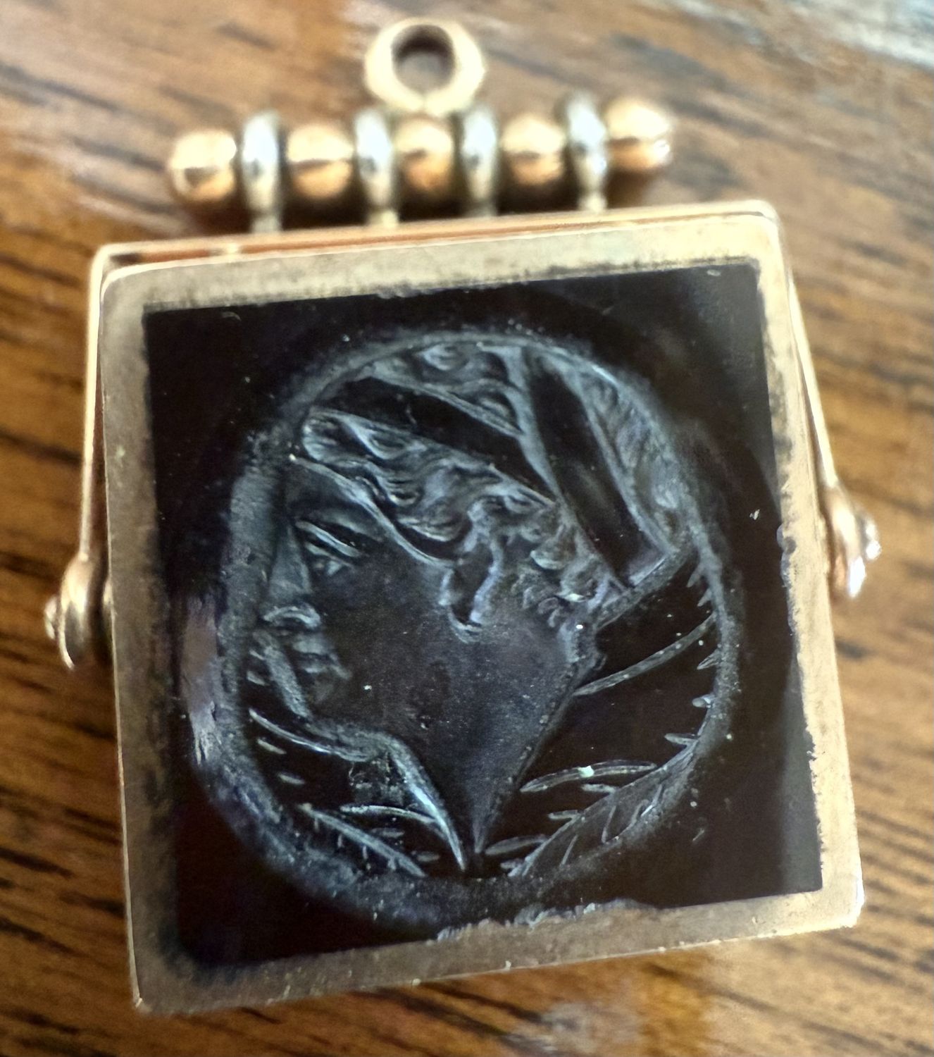 Antique Carved Agate Fob/Pendant Locket