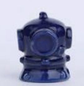 Wade Pottery Miniature Figurine-Cobalt Blue Dive Helmet