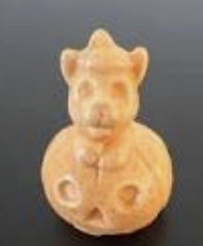 Wade Pottery Miniature Figurine-Orange Jack O&#39; Lantern w/ Bear