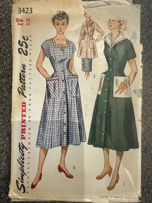 1940s Simplicity Dress Pattern
