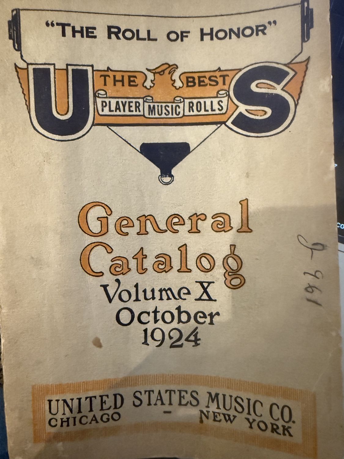 The Roll of Honor October 1924 Antique Player Music Rolls Catalog