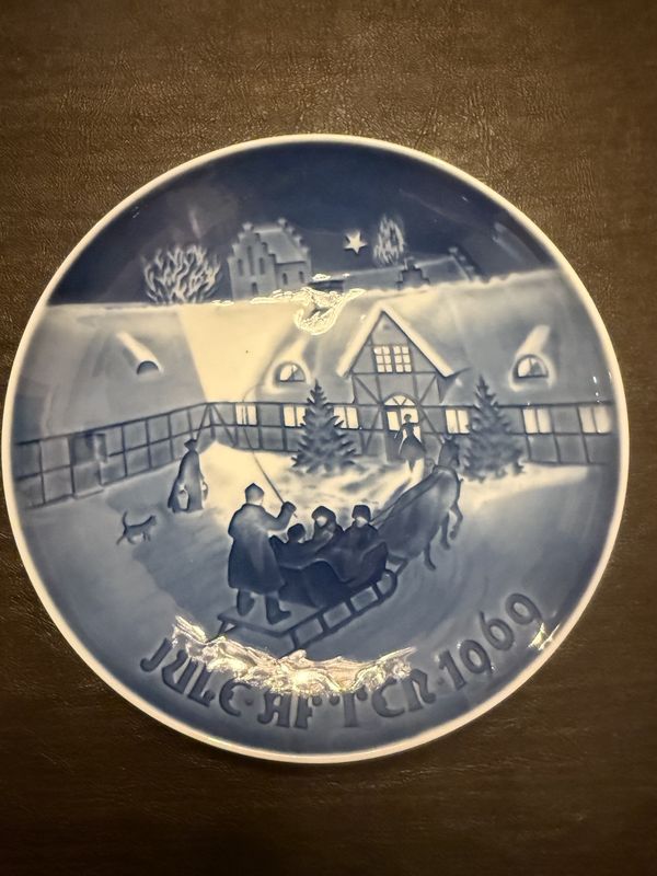 Vintage Royal Copenhagen 1969 Christmas Plate