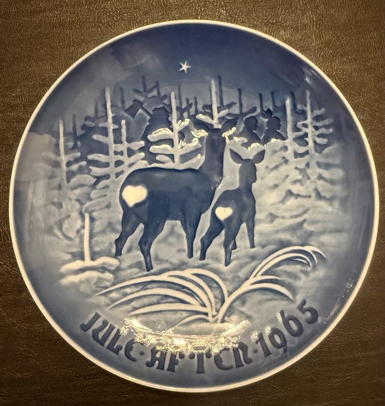 Vintage Royal Copenhagen 1965 Deer Christmas Plate