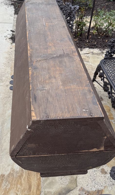Genuine Antique Wood Coffin with Hinged Lid from Pennsylvania