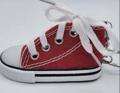 Miniature Keds Laced Shoe Key Ring