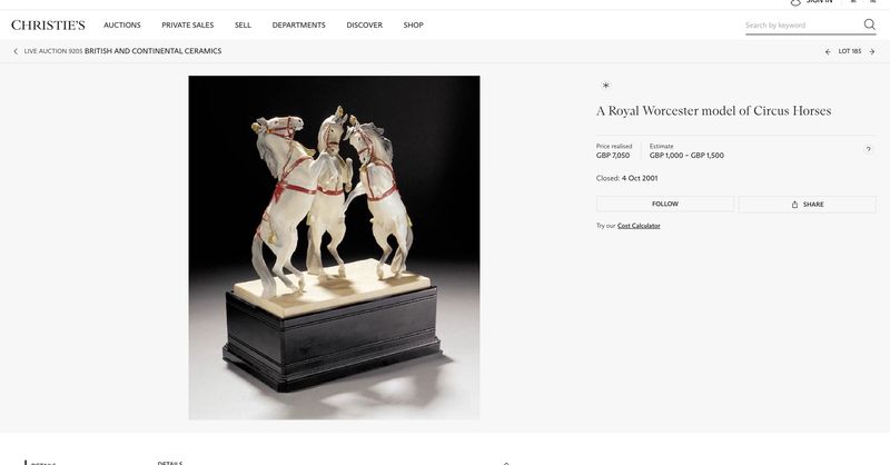 Royal Worcester 3179 Circus Horses