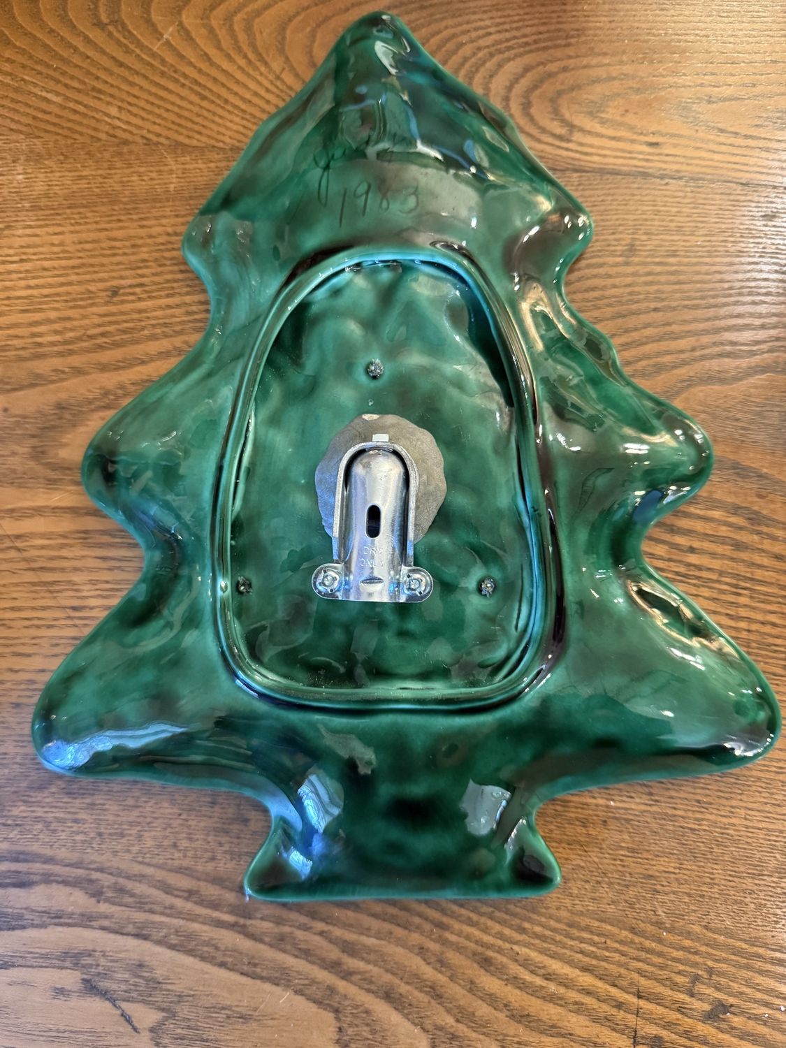 Vintage Ceramic Christmas Tree Upcycled into a Dowel Yard Ornament