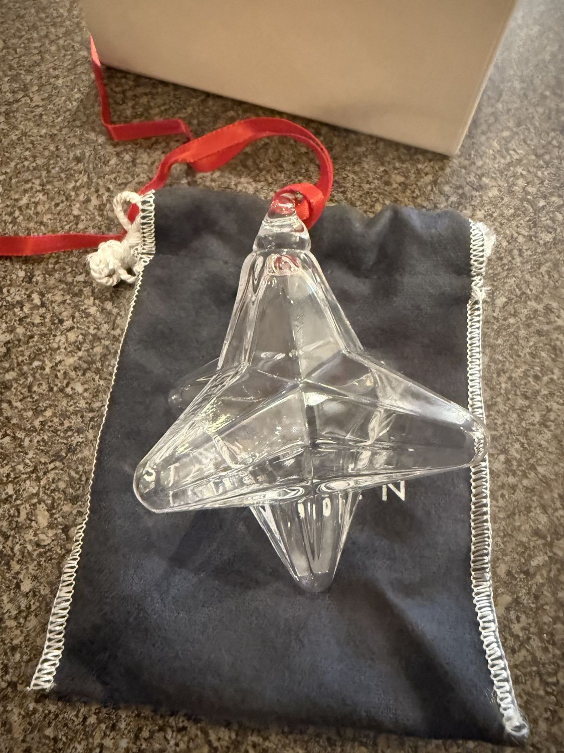 Steuben Crystal NOS Christmas ornament in Original Packaging