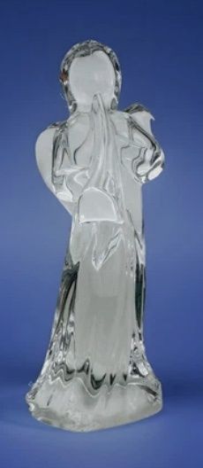 Baccarat Crystal Nativity Christmas Horn Player Angel