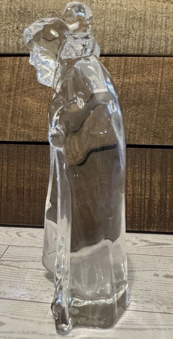 BACCARAT Crystal Nativity Shepherd and Lamb Holiday Christmas