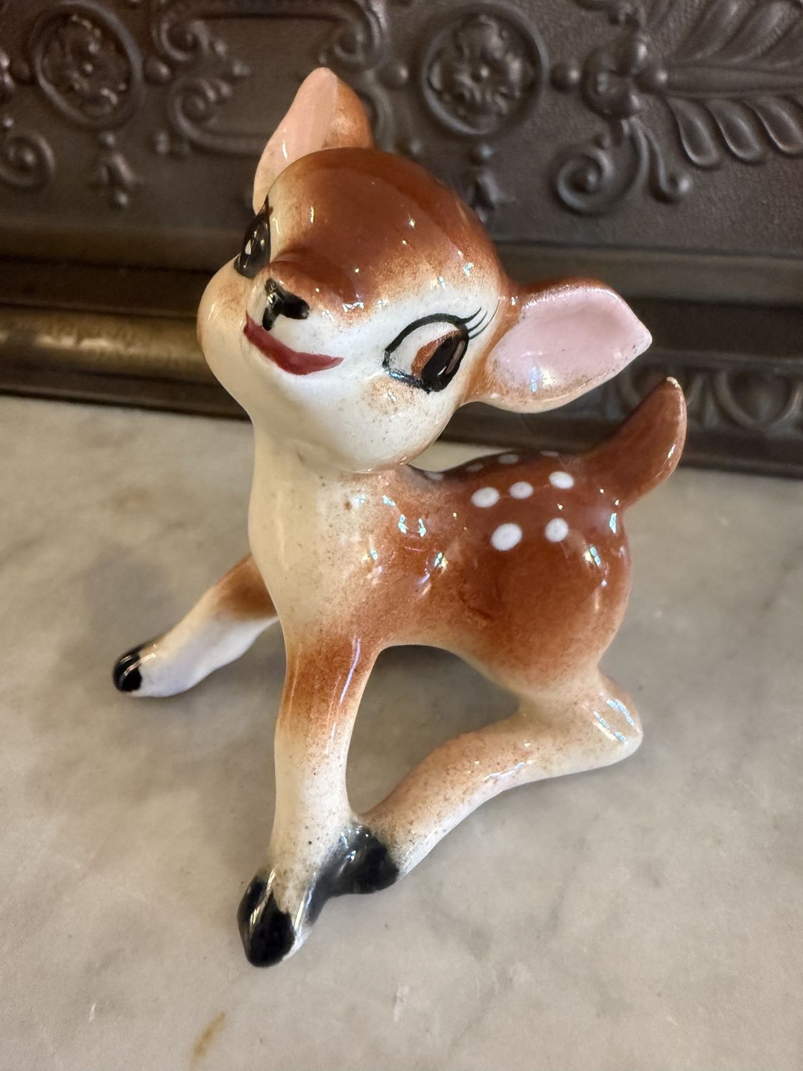 Mid Century Japan Porcelain Doe Deer Christmas