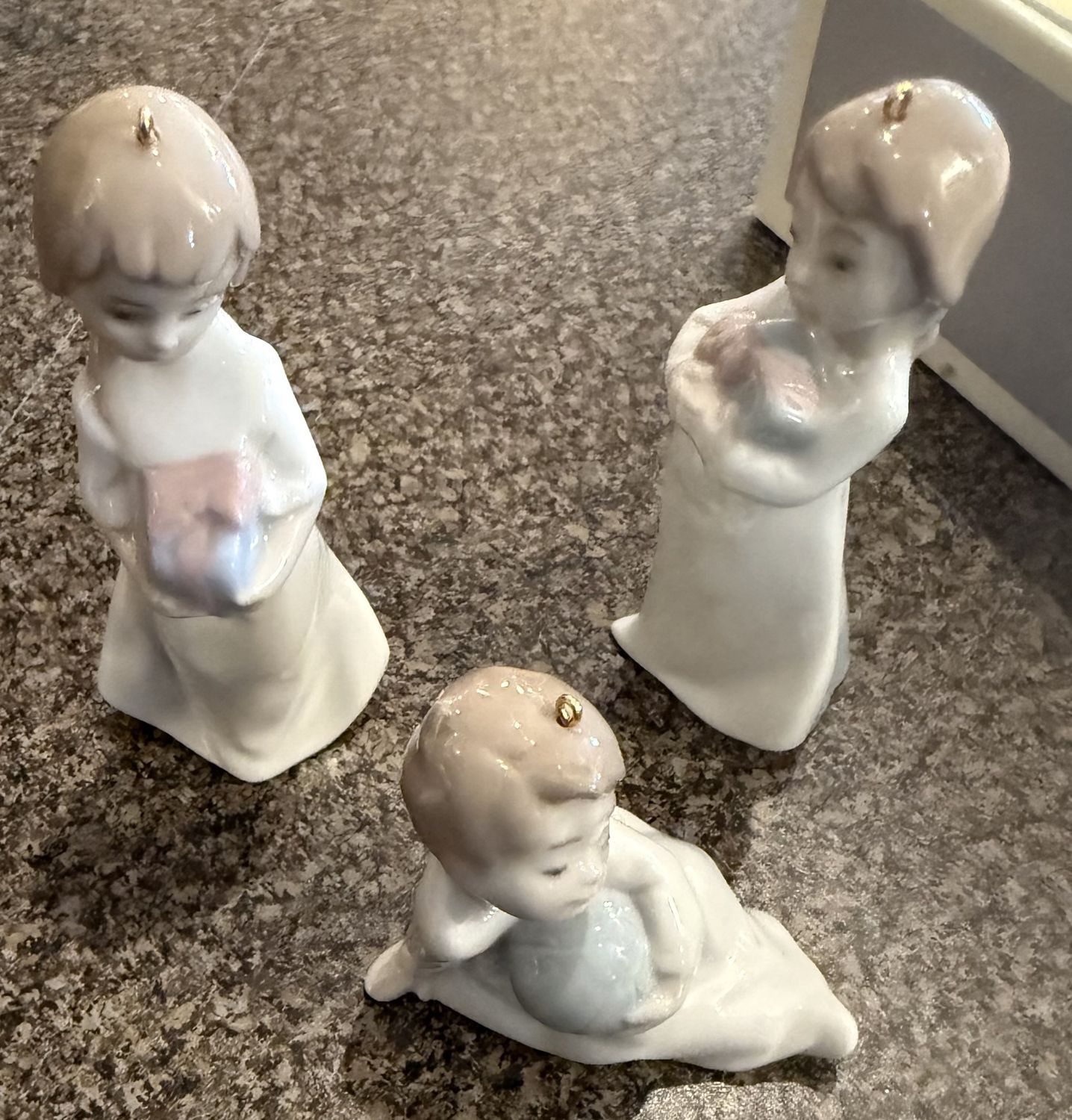 Lladro Christmas  Morning Ornament Set of Three in original Packaging
