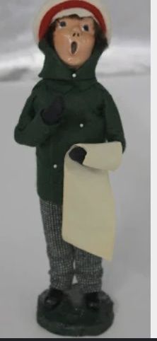 Byer's Choice The Carolers Young Boy w/ Joyeux Noel Music