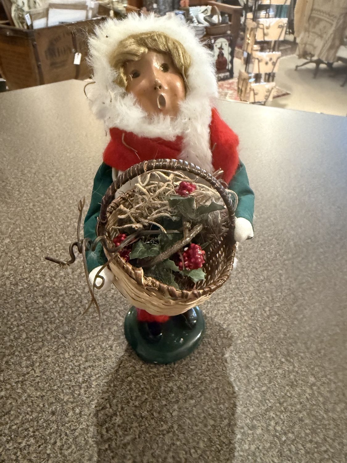 1997 Byer&#39;s Choice The Carolers Young Girl with Basket