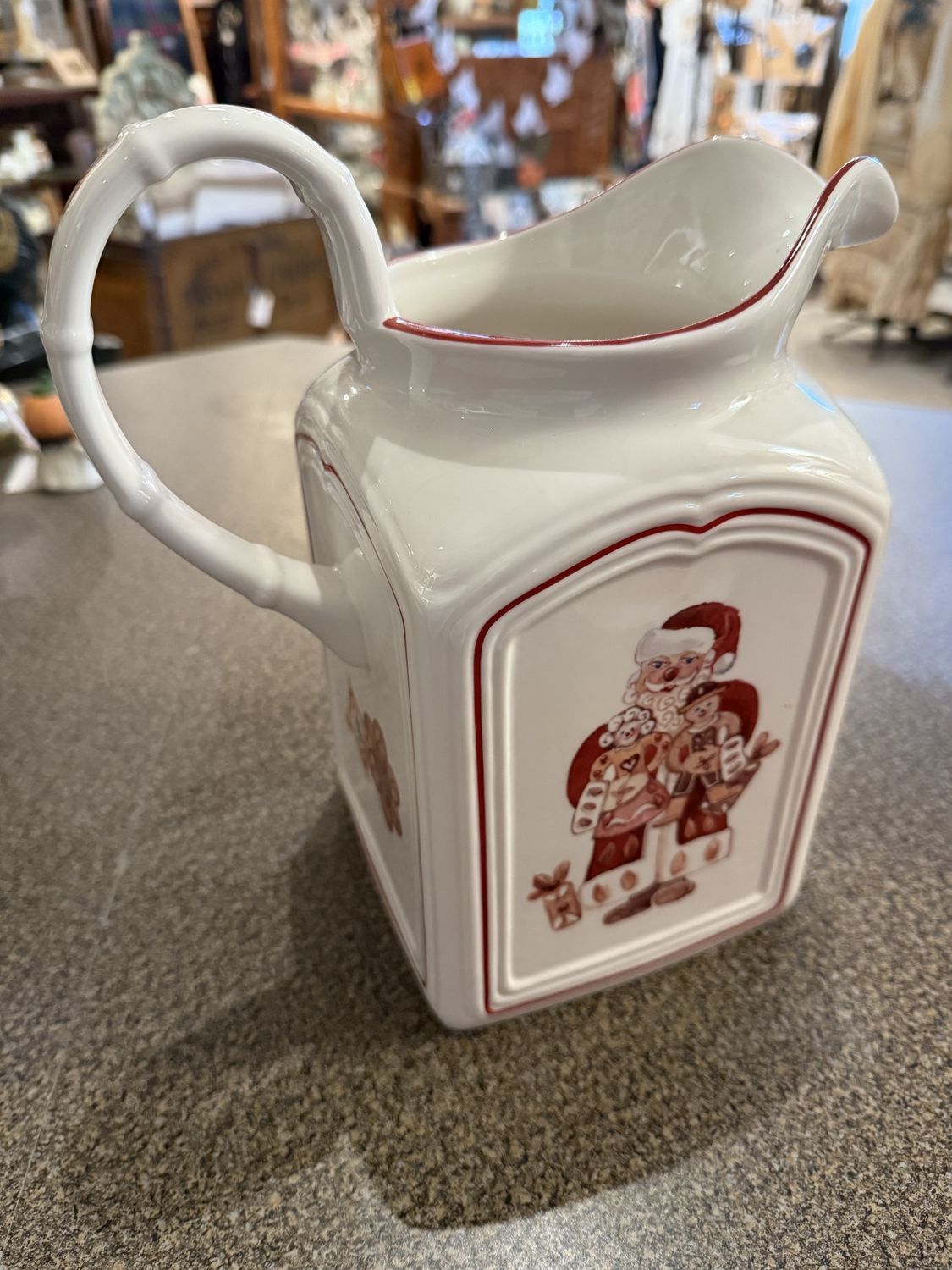 Vintage Ceramic Porcelain Villeroy and Boch Christmas Pitcher