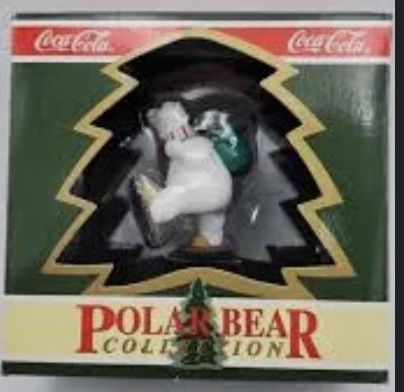 1994 Coca Cola Polar Bear Christmas Ornament in the Original Packaging
