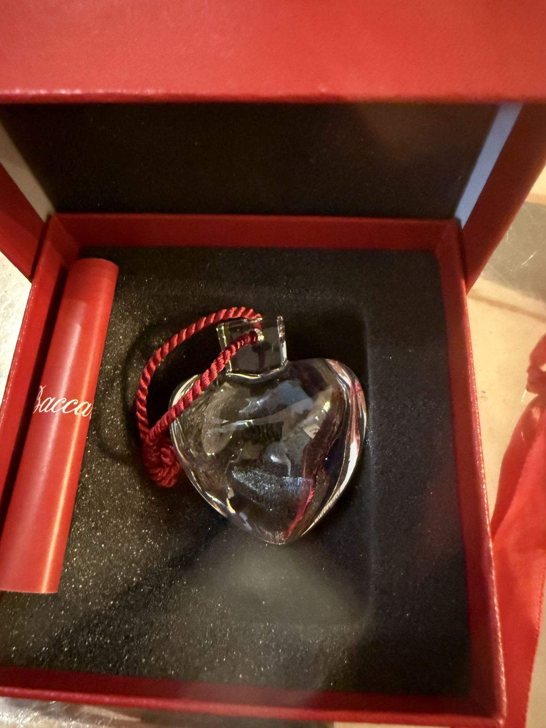 Baccarat Crystal 3D Heart Ornament Christmas Valentine