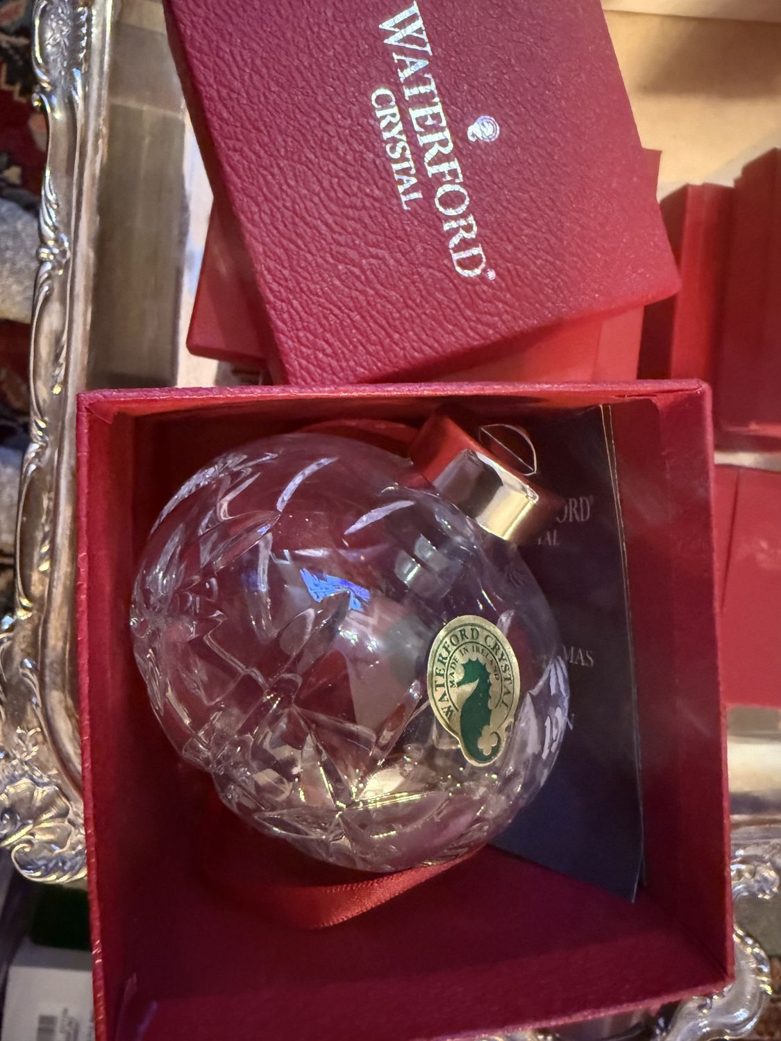 Waterford Crystal Christmas Ornament 1995 Ball NOS