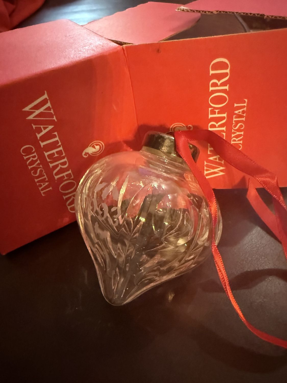 Waterford Crystal Christmas Ornament Ball NOS 1993