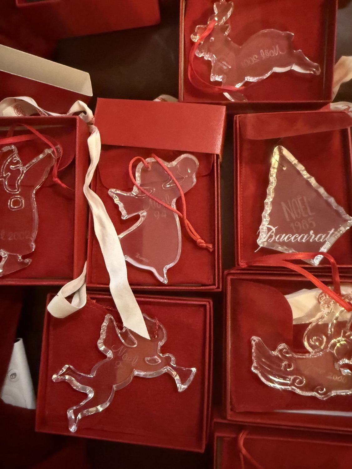 NOS Baccarat Crystal Christmas Ornament Variety Choice EACH